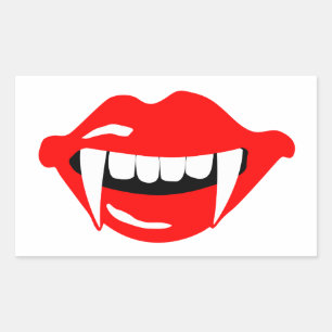 Vampire’s mouth rectangular sticker