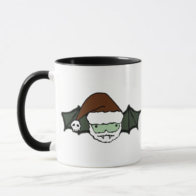 Vampire Santa Bat Mug (Left)
