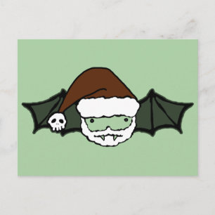 Vampire Santa Bat Postcard