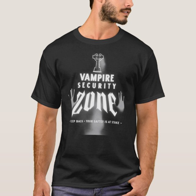 Vampire Security Halloween Matching Couples Costum T-Shirt (Front)