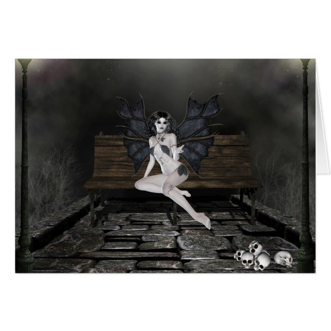 Vampire She is Waiting for You Fantasy Card (Front Horizontal)