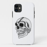 Vampire skull black and white Design