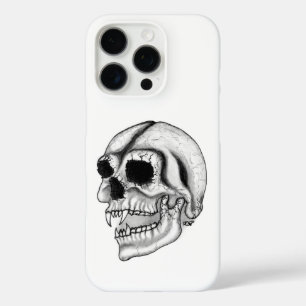 Vampire skull black and white Design iPhone 16 Pro Case