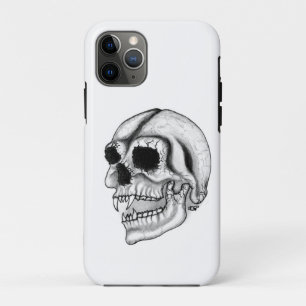 Vampire skull black and white Design iPhone 11 Pro Case