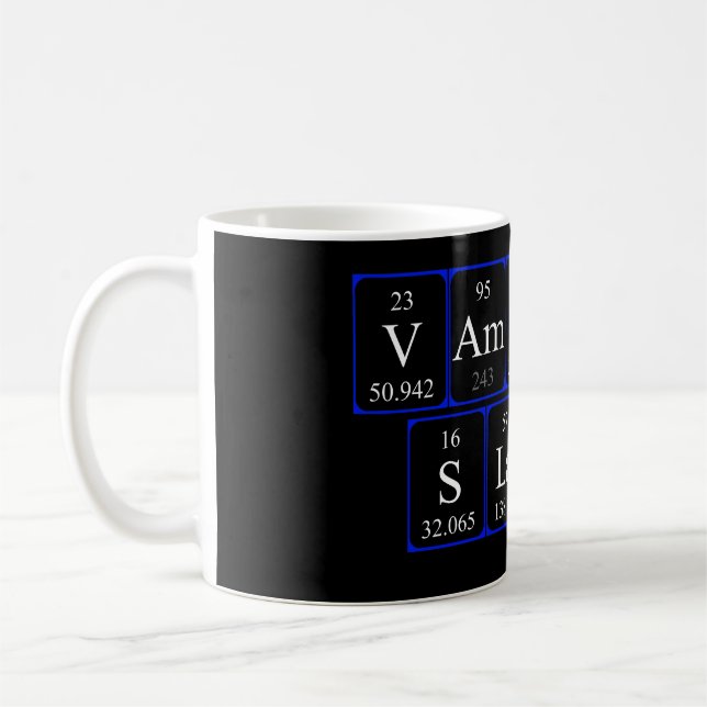Vampire Slayer periodic table phrase mug (Left)