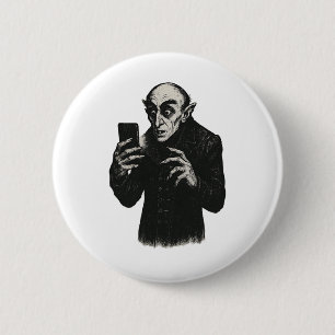 Vampire Smartphone Nosferatu Selfie Count Orlok Ha 6 Cm Round Badge
