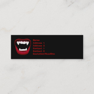 Vampire Smile Skinny Business Card