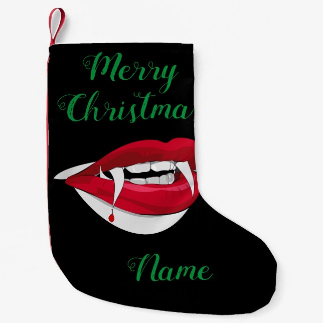 Vampire Smile Thunder_Cove  Small Christmas Stocking (Front)