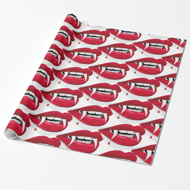 Vampire Smile Thunder_Cove Wrapping Paper (Unrolled)
