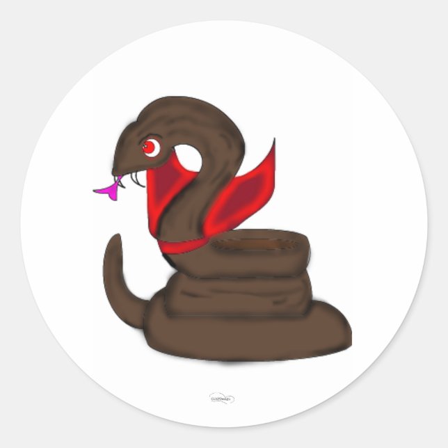 Vampire snake classic round sticker (Front)