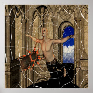 Vampire Spiders Web Poster