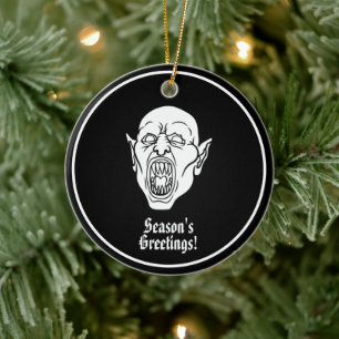 Vampire Spooky Dracula Ceramic Ornament