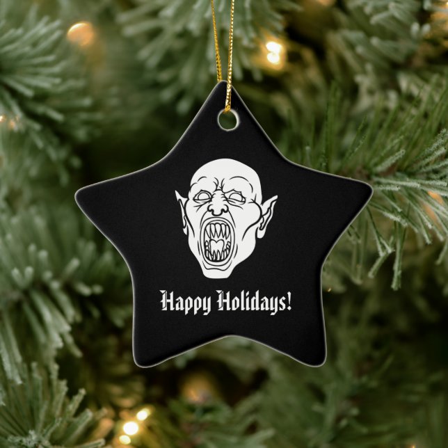 Vampire Spooky Horror Dracula  Ceramic Ornament (Tree)