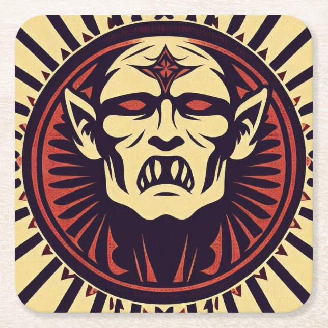 'VAMPIRE' SQUARE PAPER COASTER (Front)