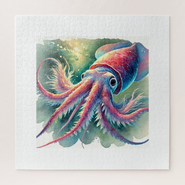 vampire squid 171024AREF124 - Watercolor Jigsaw Puzzle (Vertical)