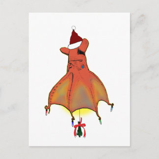 Vampire Squid from Hell Christmas Holiday Postcard