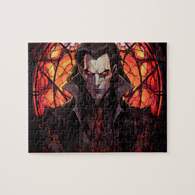  Vampire Stained Glass Halloween Jigsaw puzzle (Horizontal)