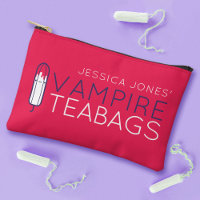 Vampire Teabags Pink Funny Name Period