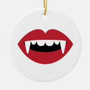 Vampire Teeth Ceramic Ornament