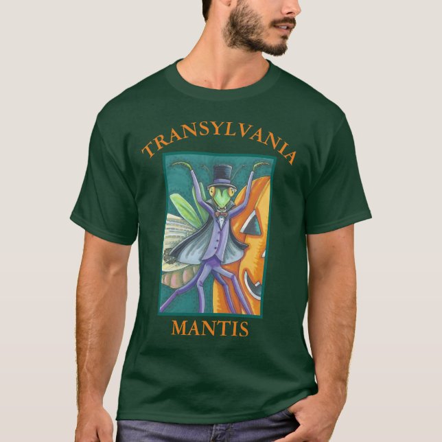 VAMPIRE TRANSYLVANIA MANTIS HALLOWEEN T-SHIRT (Front)