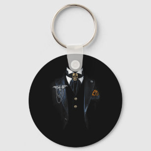 Vampire Tuxedo Funny Halloween Costume Key Ring