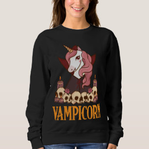 Vampire Unicorn Cute Magical Vampicorn Halloween C Sweatshirt