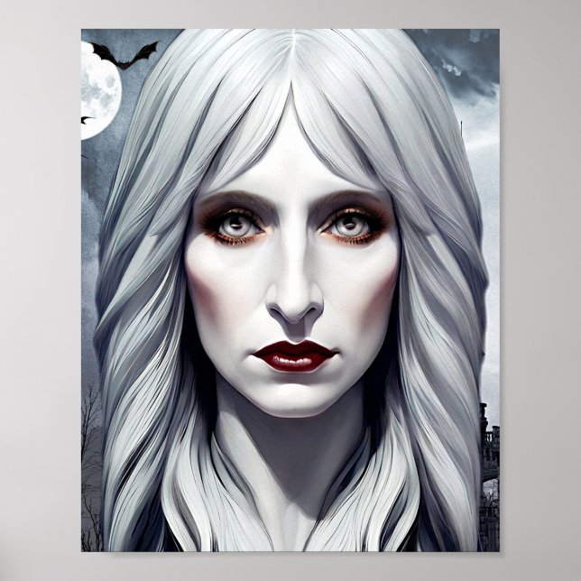Vampire Witch Woman Fantasy Dark art Poster (Front)