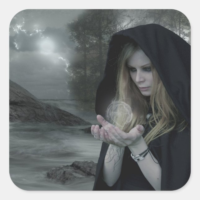 Vampire & Witchcraft Square Sticker (Front)