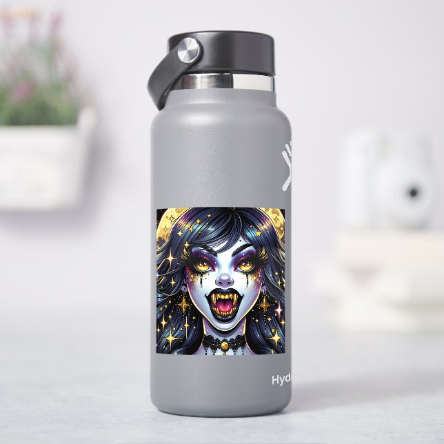 Vampire with Gold Fangs Full Moon Halloween Party (HydroFlask)