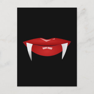 VAMPIRE WOMAN RED LIPS POSTCARD
