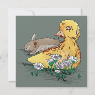 Vampire-Zombie Easter Duckling Card
