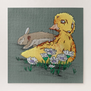 Vampire-Zombie Easter Duckling Jigsaw Puzzle