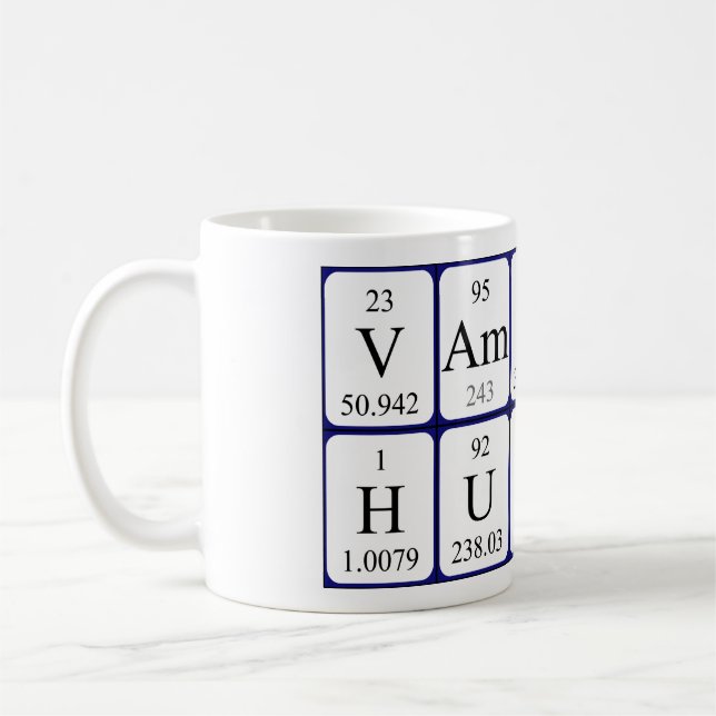 VampireHunter periodic table phrase mug (Left)