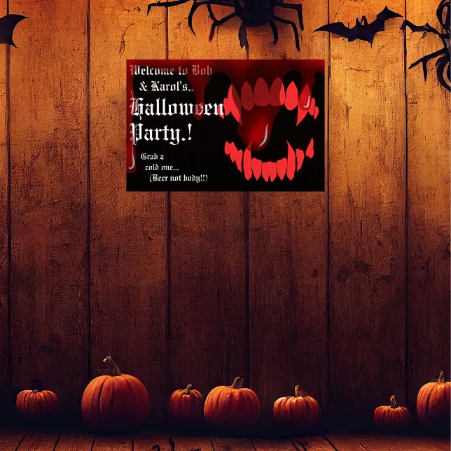 Vampires Bite Halloween Party Poster (Vampires Bite Halloween Party Poster)