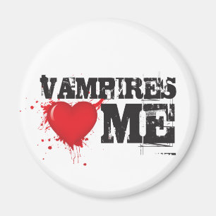 Vampires Heart Me Magnet