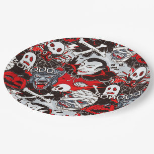 Vampires Night Paper Plates 9"