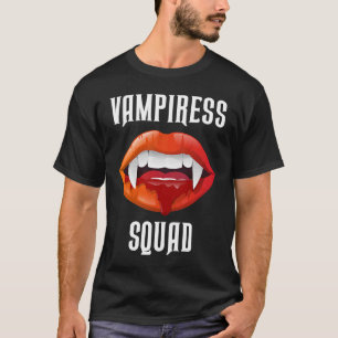 Vampiress Squad Group Halloween Vampire Lips Mouth T-Shirt