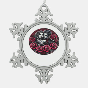 Vampiric Gothic Romance – Till Death Do Us In Clas Snowflake Pewter Christmas Ornament
