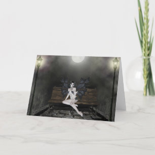 Vampress Waiting in the Mist - Greeting Cards