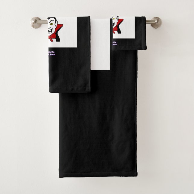 Vamptastic Halloween Bathroom Towel Set (Insitu)
