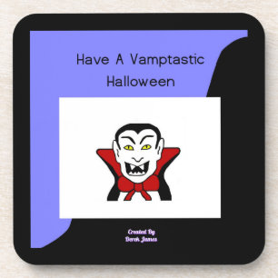 Vamptastic Halloween Hard Plastic Coaster