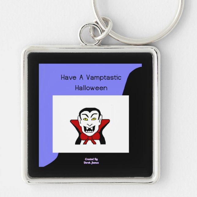 Vamptastic Halloween Premium Square Keychain (Front)