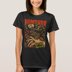 Vampurr Bites Again! Funny Cat Halloween Vintage G T-Shirt
