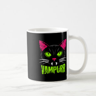 Vampurr Cat Black Cat Halloween Spooky Vampire Coffee Mug