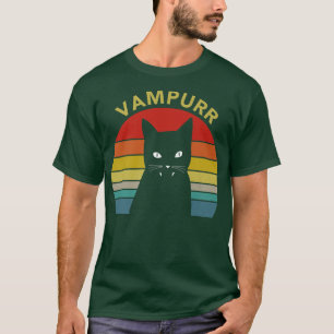 Vampurr Cat Vampire Teeth Cat Halloween Costume Vi T-Shirt