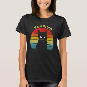 Vampurr Cat Vampire Teeth Cat Halloween Costume Vi T-Shirt