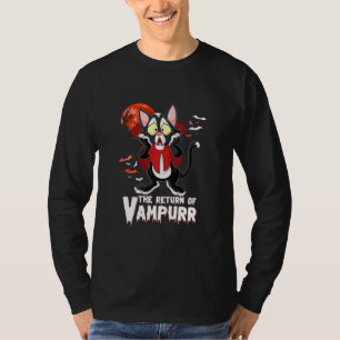 Vampurr Halloween Cat Vampire  T-Shirt