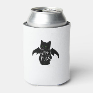Vampurr Stay Spooky cute cat funny cat black Can Cooler