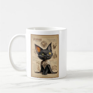 Vampurr: Vampire Cat Bestiary Illustration Coffee Mug