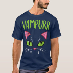 Vampurr Vampire Cat Funny Halloween Costume Girls T-Shirt